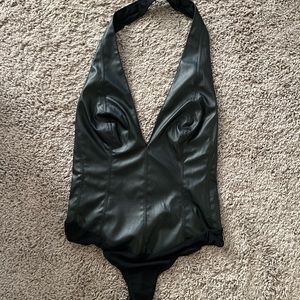 Bodysuit Free People black leather (xs)